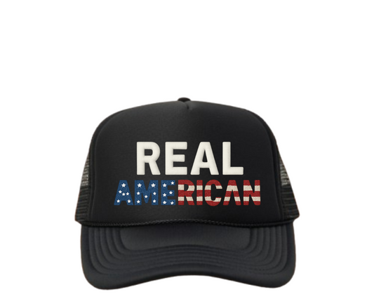 Real American Trucker Hat – Patriotic & Bold Statement Cap