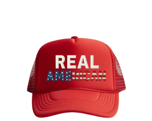 Real American Trucker Hat – Patriotic & Bold Statement Cap