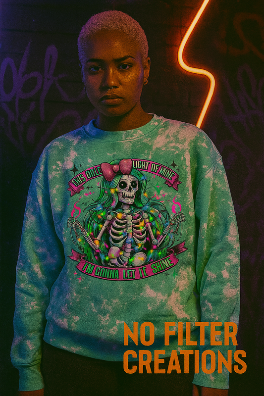 🎄 This Little Light of Mine Bleached Christmas Sweatshirt🔥