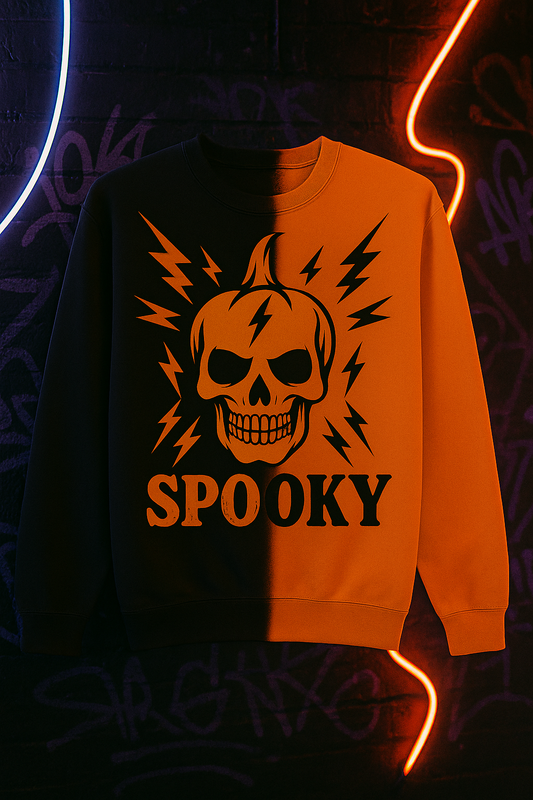 Spooky Skull Split Sweatshirt – Limited Edition