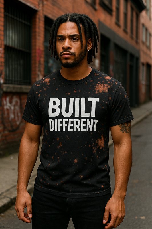 Built Different – Bleached Statement Tee